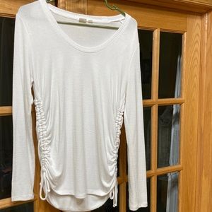 Gap ruched tie sweater M White